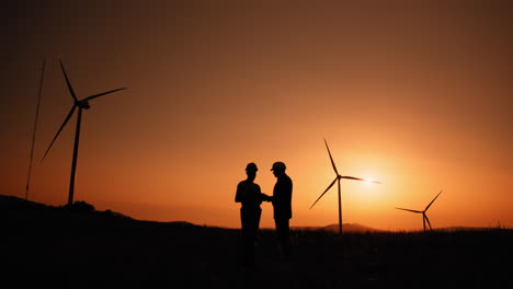 wind turbine maintenance sunset