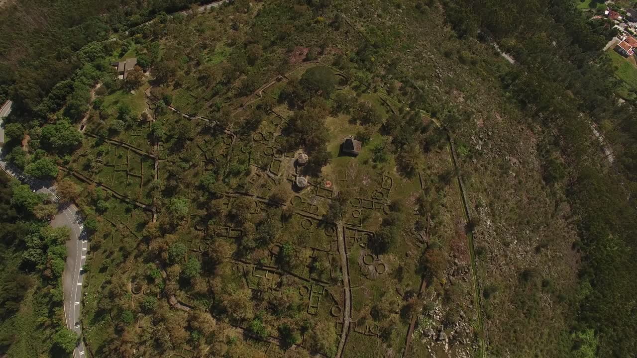 ruinas de la ciudad romana en portugal vista aérea