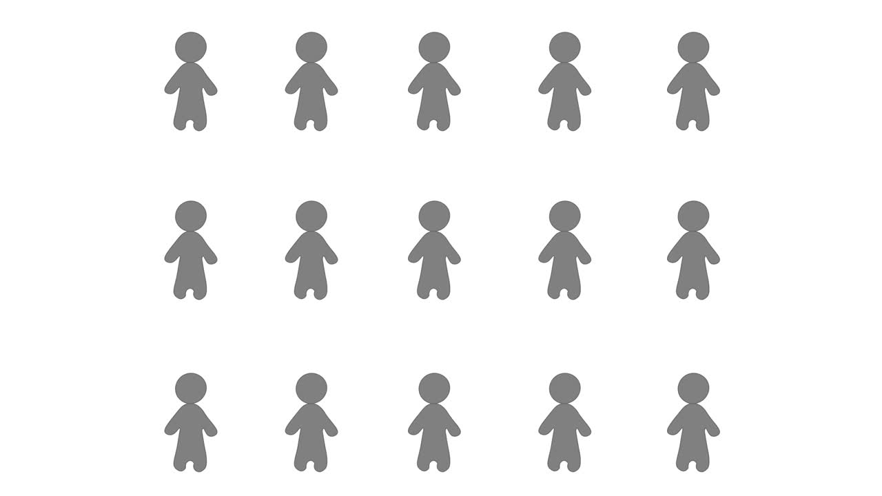 팬데 기간 동안 사회적 거리를 유지하십시오. 4k 모션 비디오 애니메이션 - 코로나 바이러스 예방