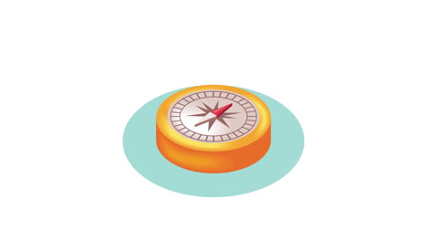 isometric compass icon