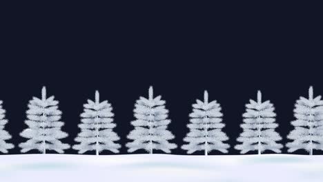 christmas trees animation. seamless loop motion with alpha channel