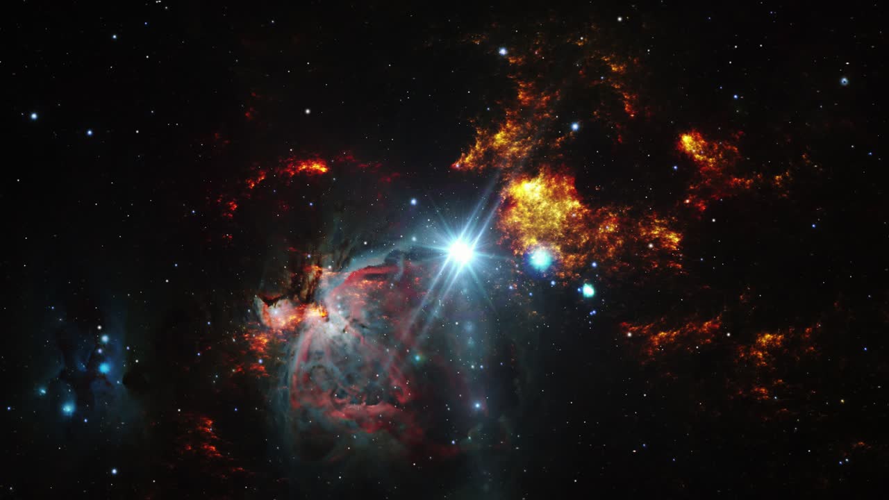 nebulosas en el universo y estrellas brillantes que flotan