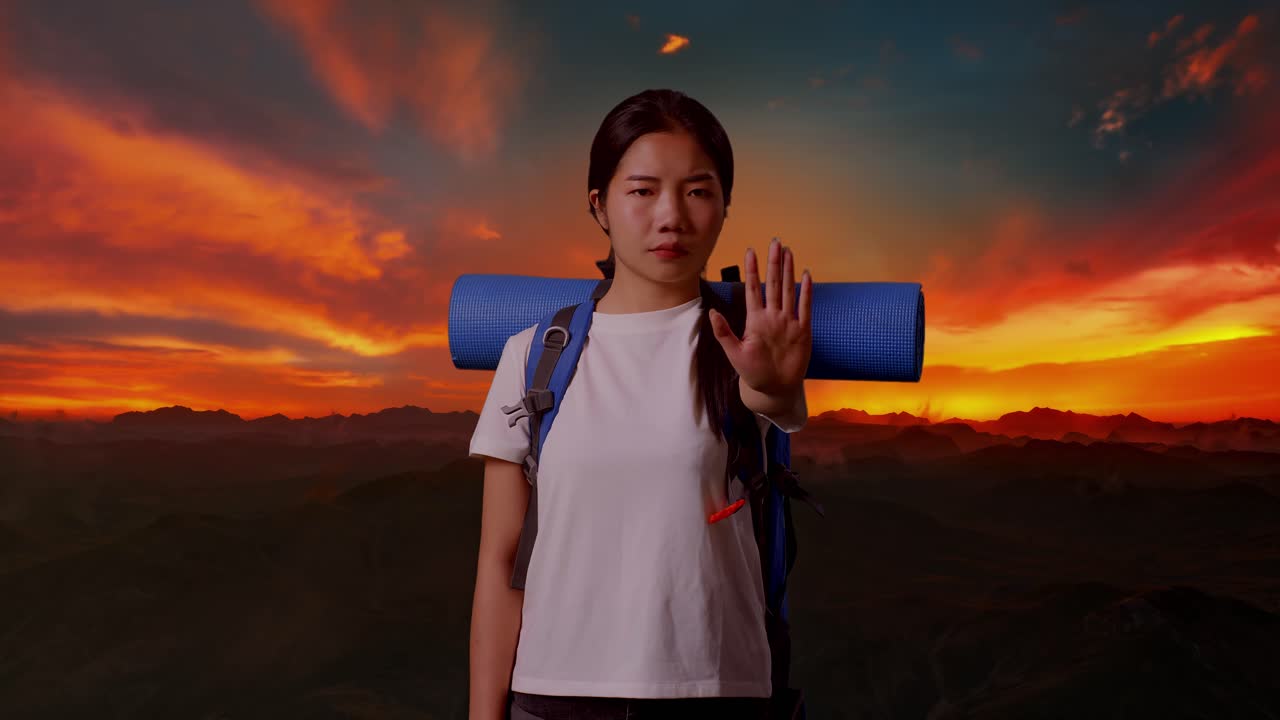 산책하는 여자, 거부하는 여자, 해가 지는 여자