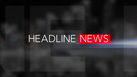 “headline news” 3d motion graphic with black background