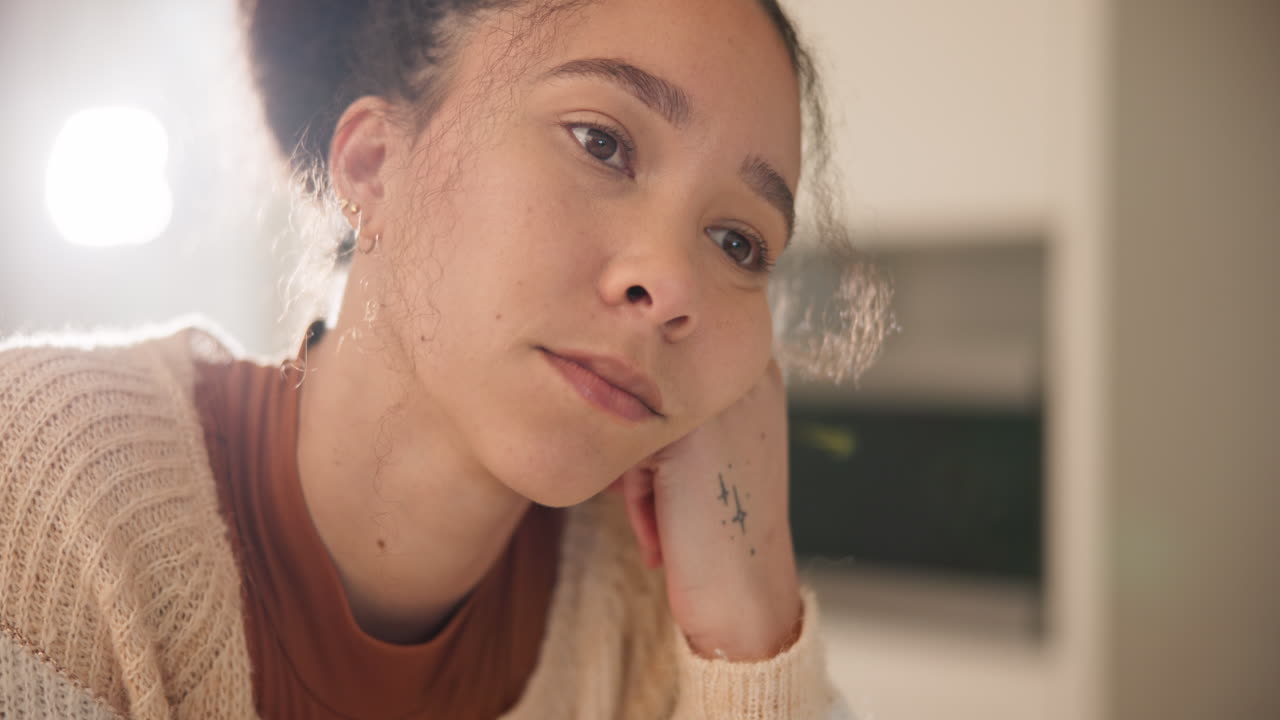 집, 생각과 우울증에 걸린 여성