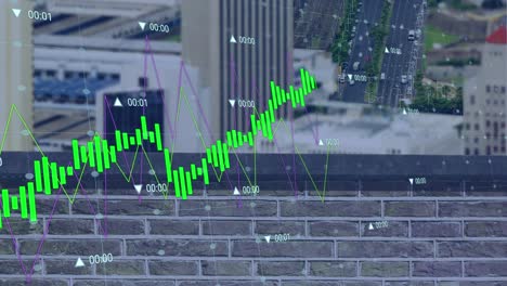 Animation-of-financial-data-processing-over-cityscape