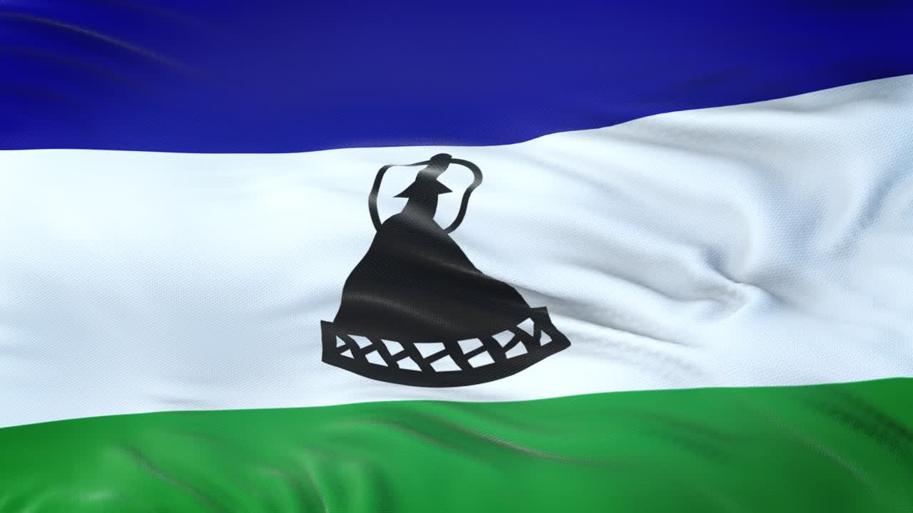 레소토의 발이 바람에 흔들리며 매우 상세한 직물 질감으로.