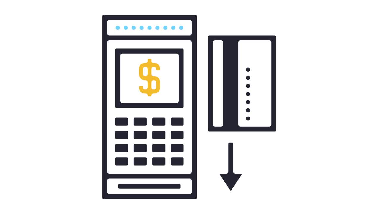 animación del icono de pago de la tarjeta de crédito