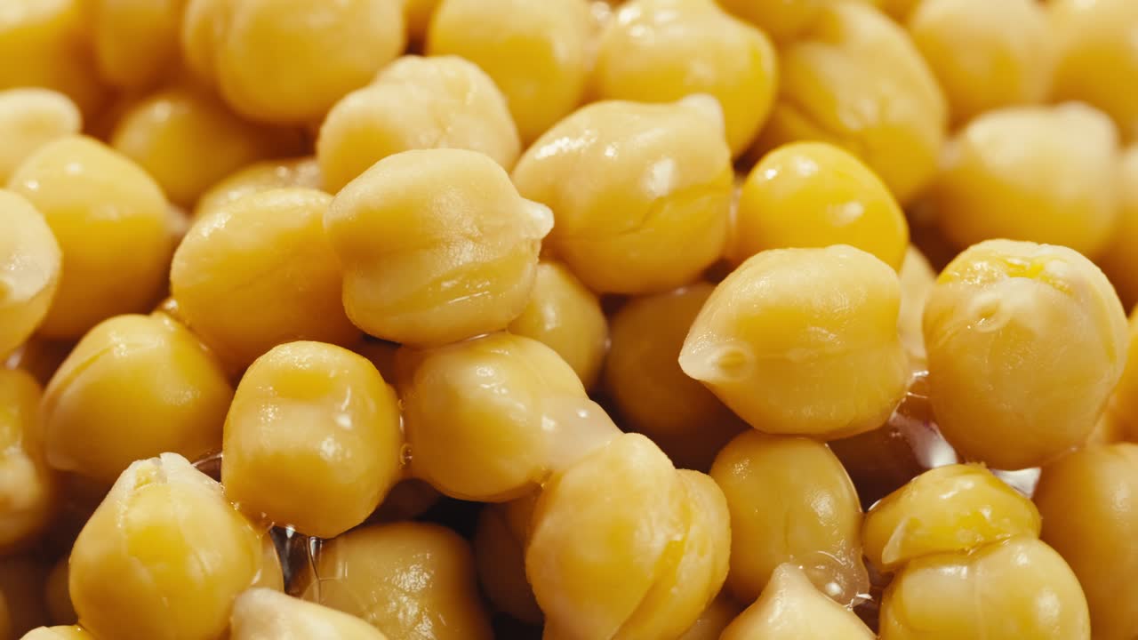 Close-up of Canned Chickpeas