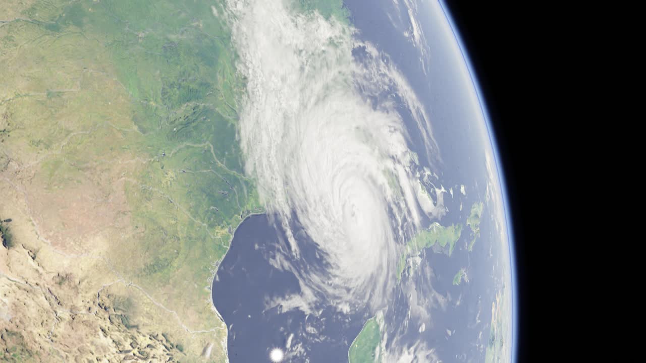 Giant Hurricane on Earth. Elements furnished by NASA