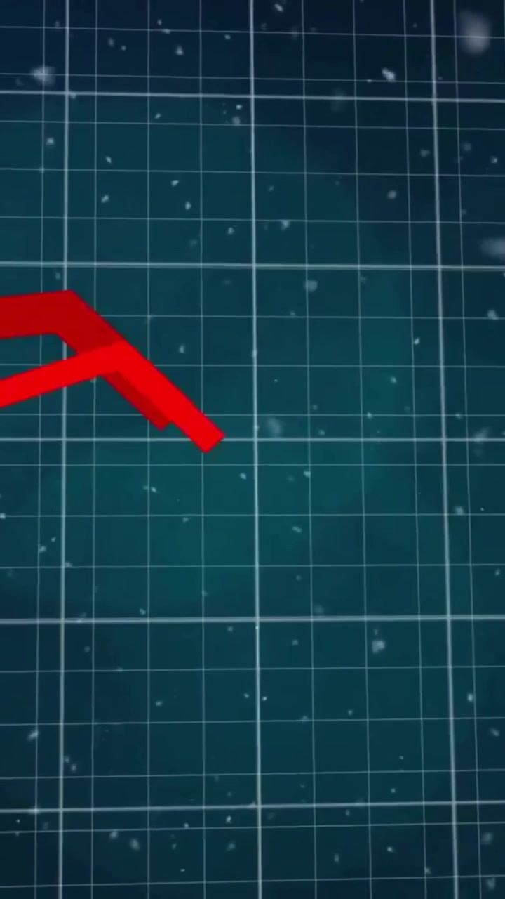 Animation of red lines and financial data processing over grid