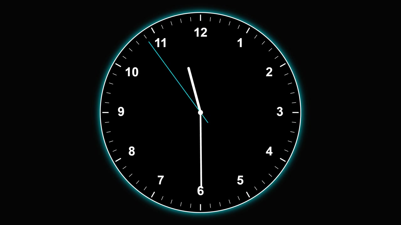 Minimalist Analog Clock Face Showing Time Passing