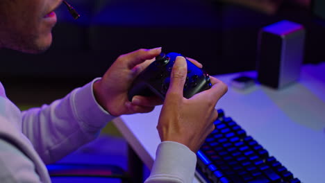 man playing video games with a controller