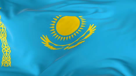 waving  looped flag as  background kazakhstan