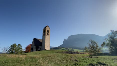 a rural church on the mountainside in rural graz, austria