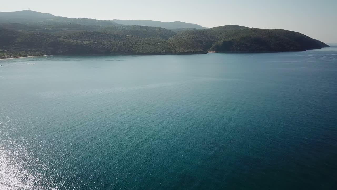 View of the mediterranean sea next to the shore
