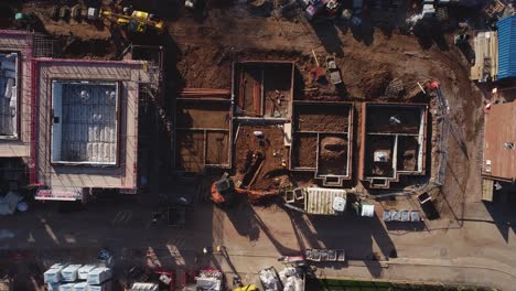 Haus-Baustelle-Fundament-Gründung-Aus-Der-Vogelperspektive-Antenne-überkopf-Neubau-Uk