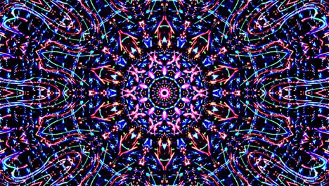 beautiful abstract kaleidoscope that shines, a radiant light that regulates the subtle movements