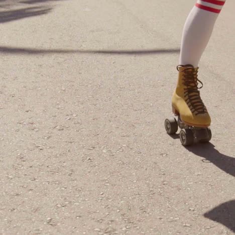 Vintage-Roller-Skater-On-The-Street-