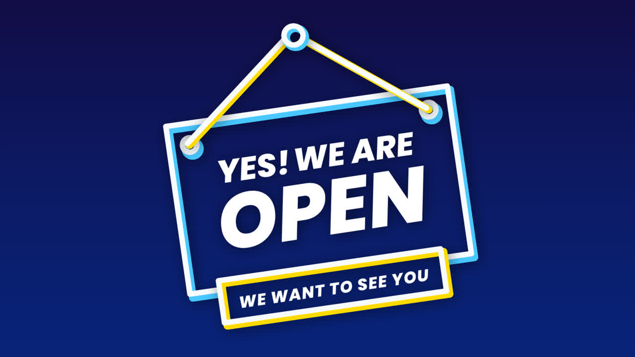 gráfico de movimiento de gradiente estamos de vuelta post de instagram