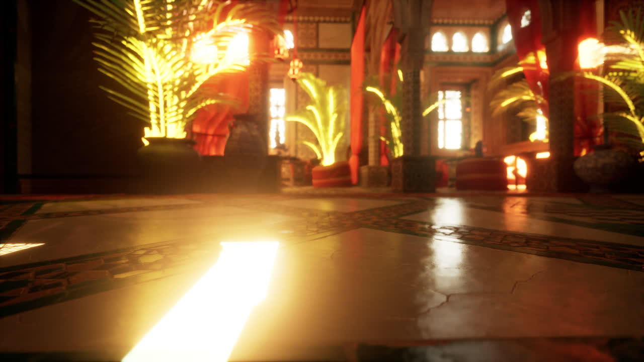 아라비아 궁전 의 럭셔리 인테리어