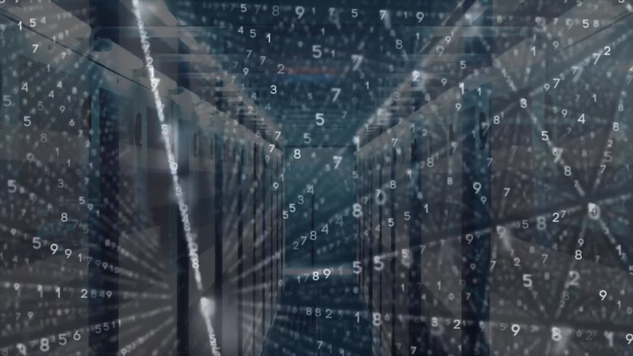 Animation of data processing over computer servers