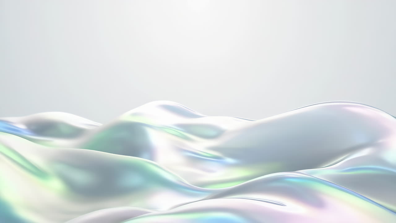Abstract Iridescent Fluid Waves