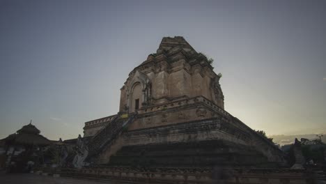 ancient thai temple at dusk