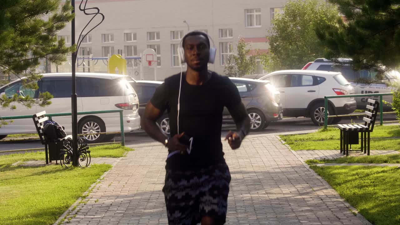 Man Running in a Park