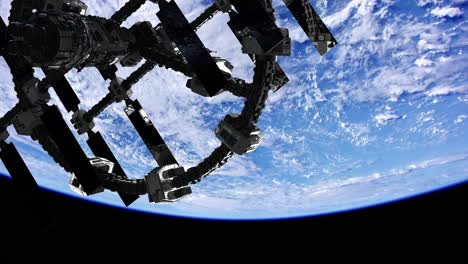 estación espacial internacional en el espacio exterior sobre el planeta tierra