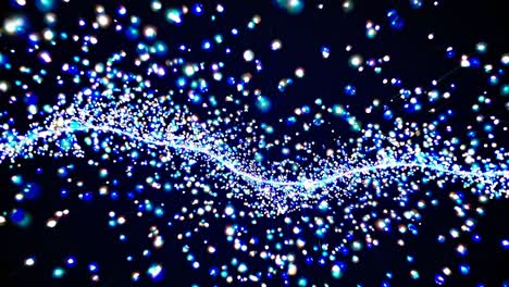 onda de partículas brillantes abstractas