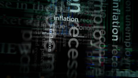 news titles media with inflation seamless looped screens