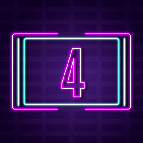 número de neón 7 y 4