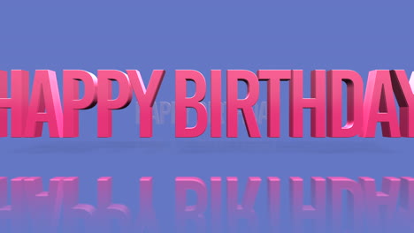 texto de feliz cumpleaños rodante en degradado azul