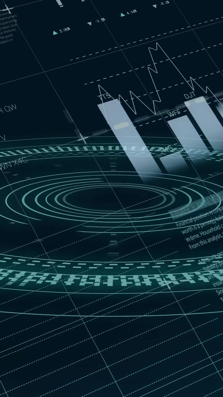Animation of digital data processing over statistics