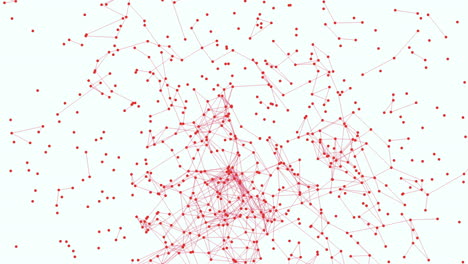 puntos rojos y blancos conectados en una red