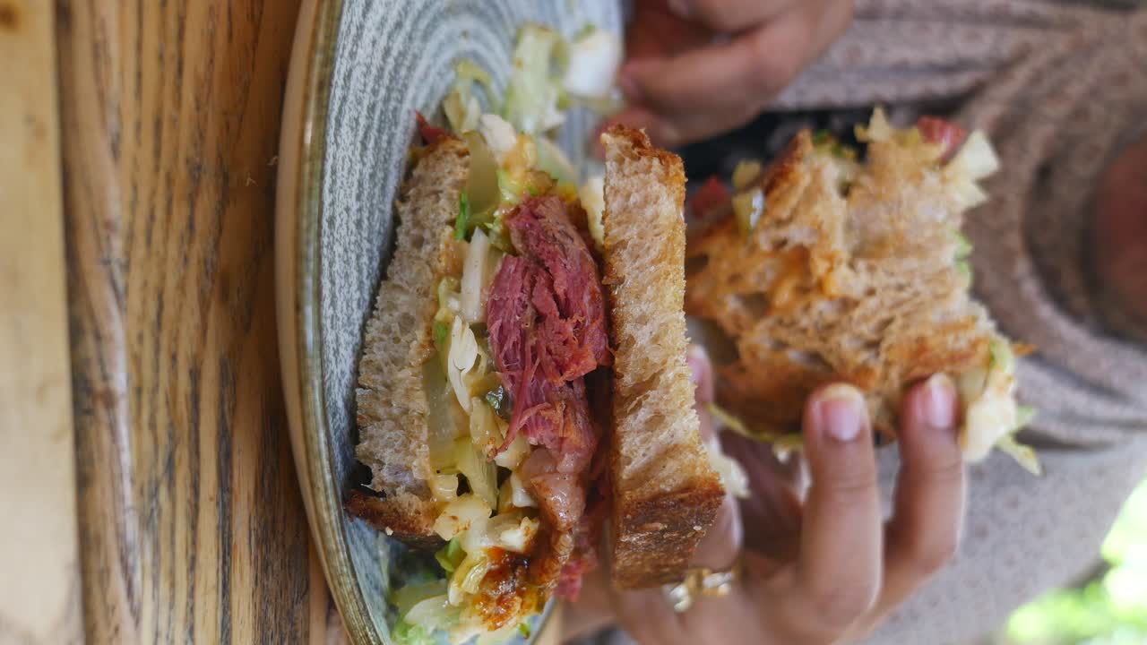 A Reuben sandwich