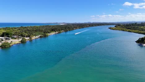 aerial footage of tweed river and surroundings