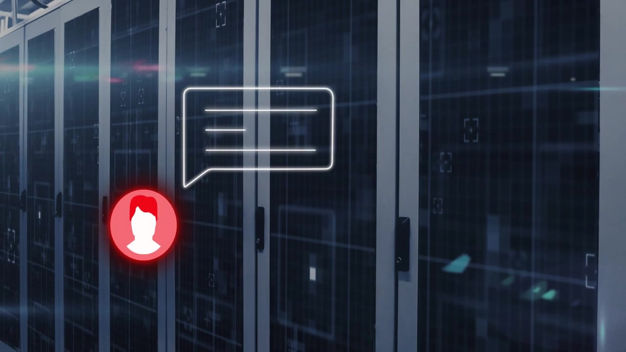 A digital social media interface concept with global data processing.