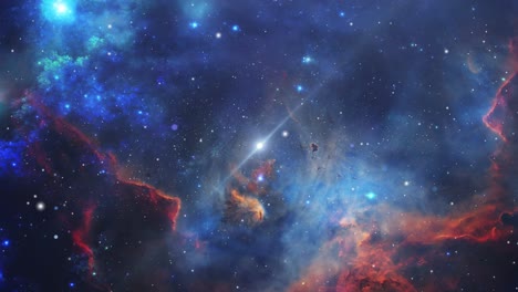 Nebulosa-Y-Estrella-Brillante-Espacio-Exterior,-El-Universo