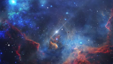 nebulosa y estrella brillante espacio exterior, el universo