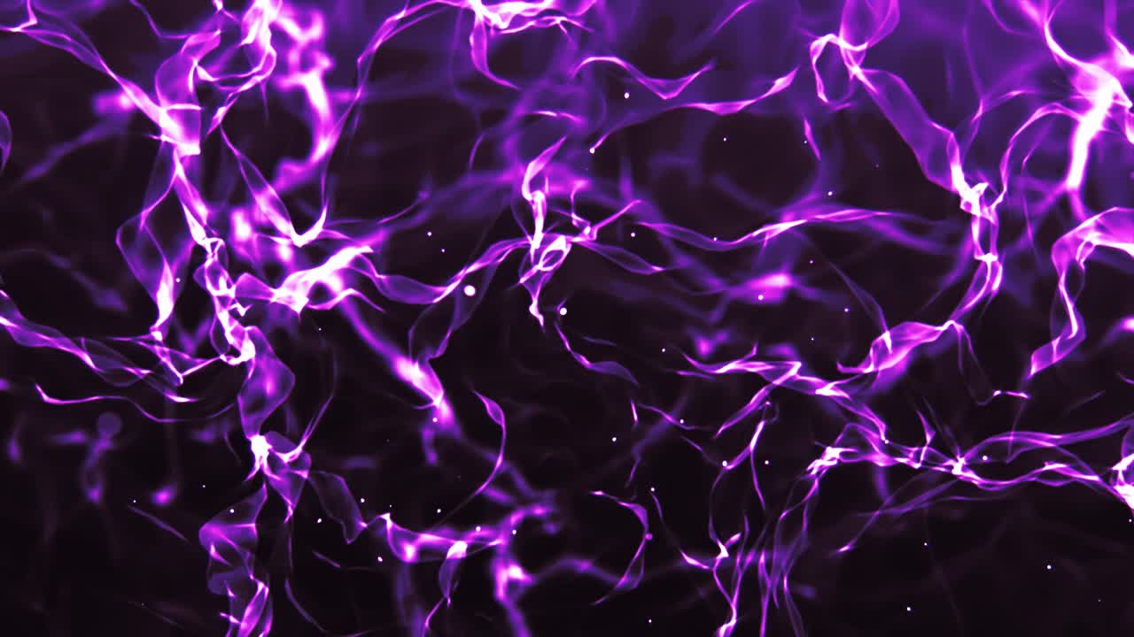 Abstract Purple Smoky Element With Flying Particles