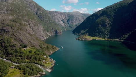 Stunning Aerial View of a Fjord in Norway