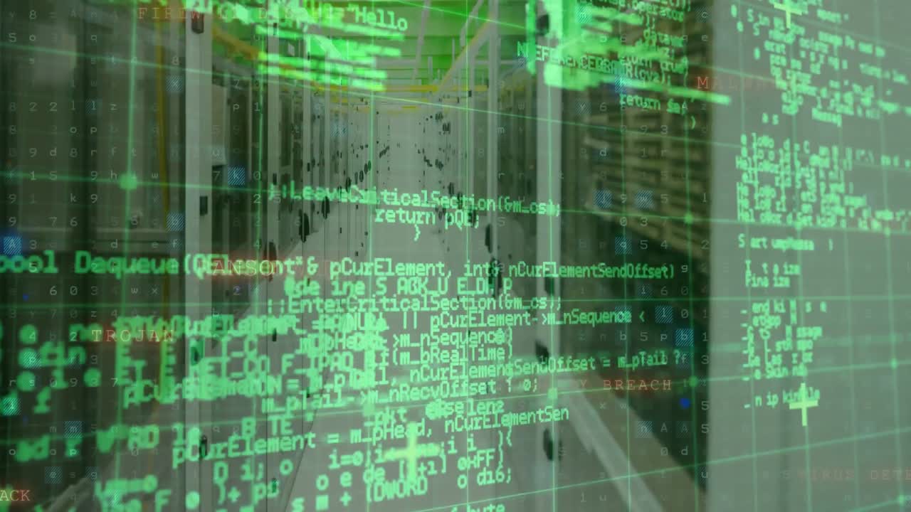 animación del código de computadora