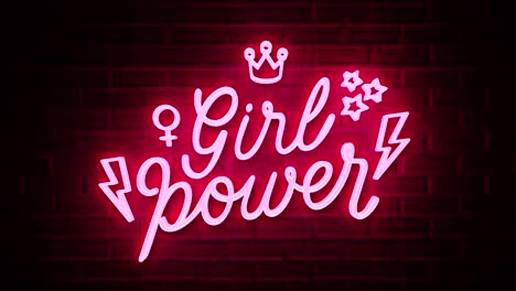 girl power neon sign