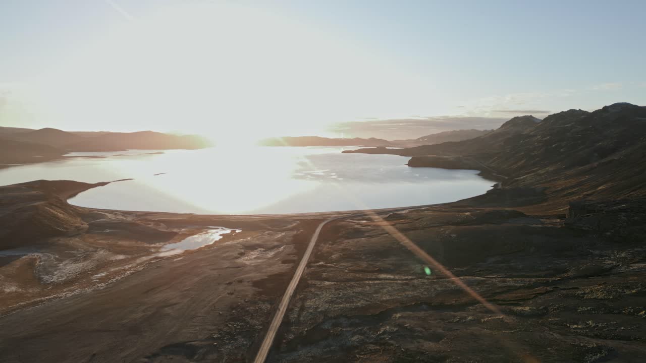 Dope sunset merging with a fairytale landscape