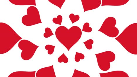 red hearts pattern