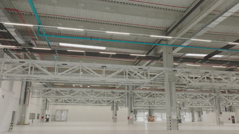 empty modern industrial warehouse interior