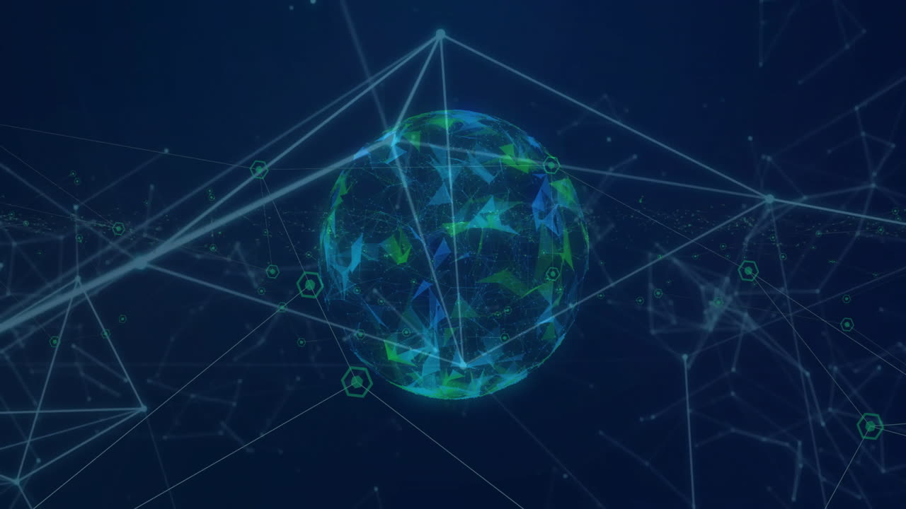Animation of network of connections over globe