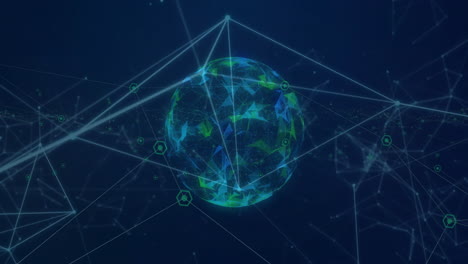 animación de la red de conexiones en todo el mundo